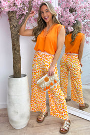 Basic lace topje - Oranje