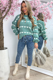 Made with love trui - Mint