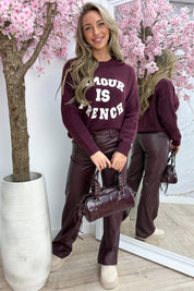 Amour is french trui - Bordeaux