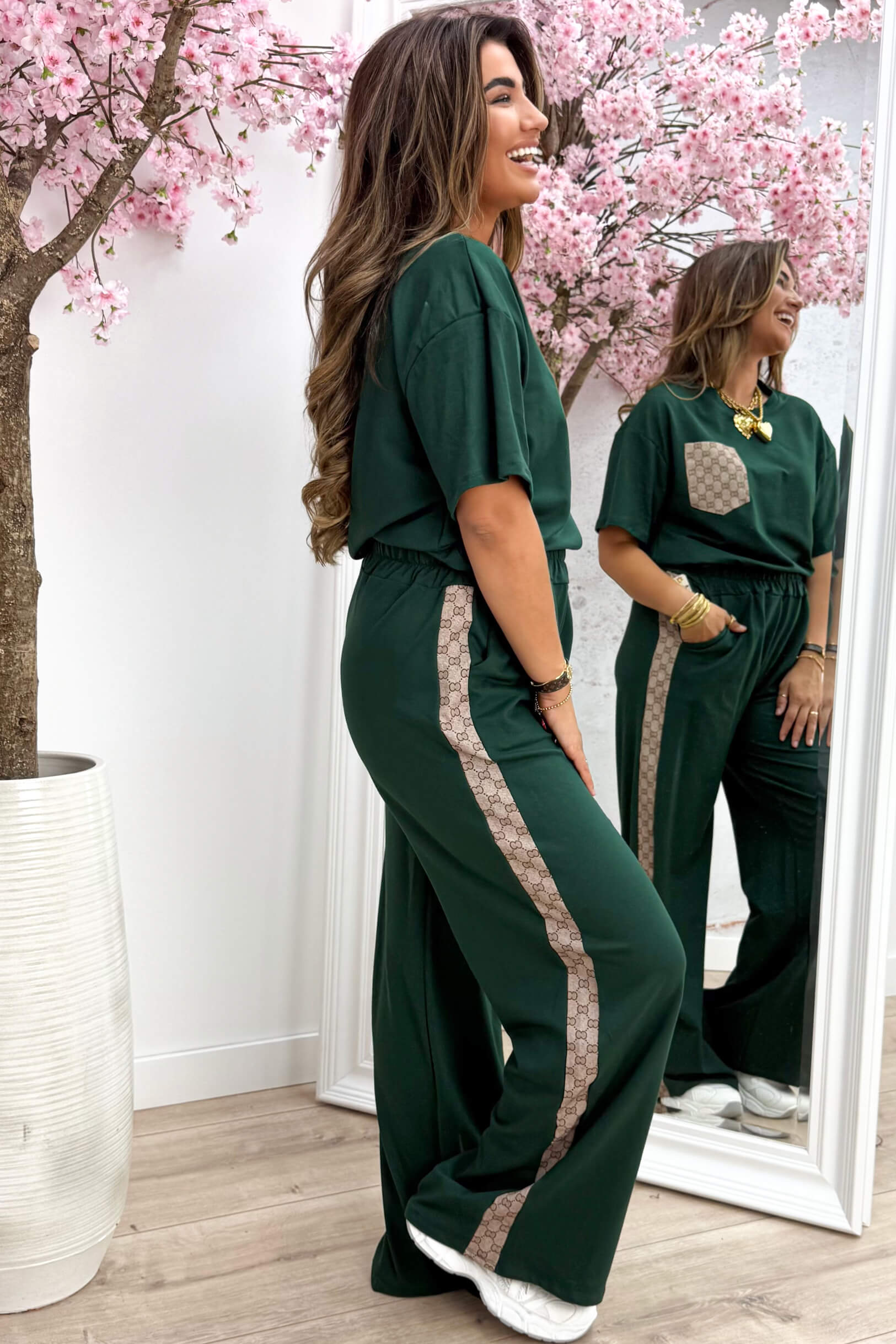 Inspired pocket comfy co-ord - Dk. groen