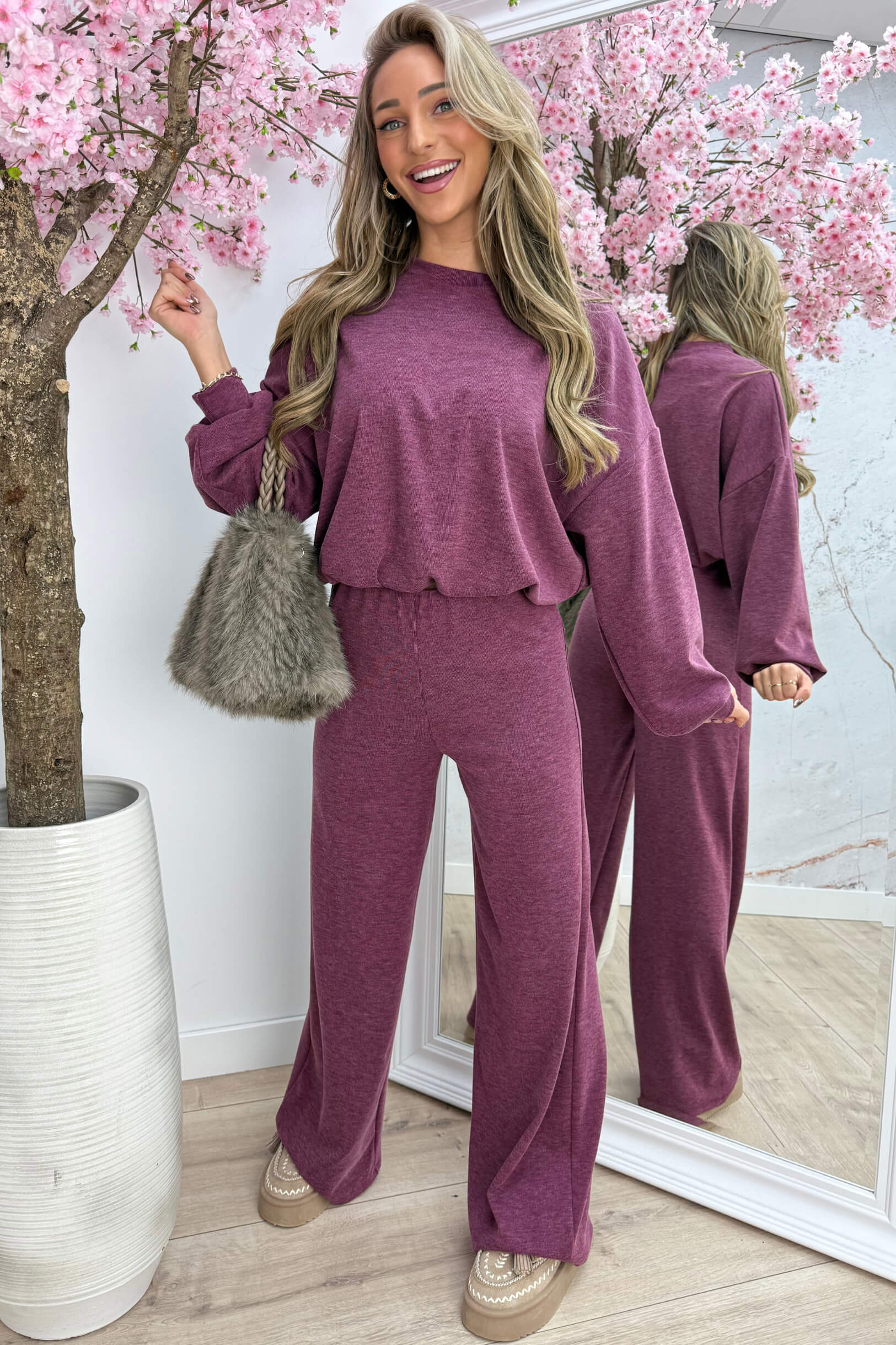 Lounge lover comfy co-ord - Bordeaux