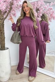 Lounge lover comfy co-ord - Bordeaux