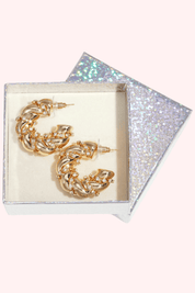 Glittering glam oorbel - Goud