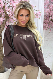 Le marais paris sweater - Dk. Bruin