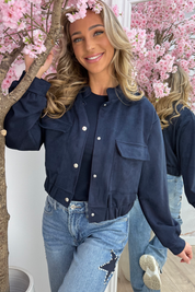 Suede chic jacket - Navy