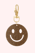 Keep smiling bag charm - Brown