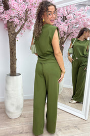 Looking cute but comfy co-ord - Olijf