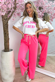 Bonjour chérie T-shirt - Wit