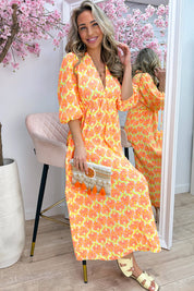 Seashell cotton dress - Oranje