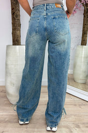 Bows wide leg jeans - Jeans blue