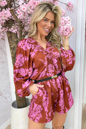 Flora elastic jumper - Roest