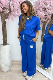 Perfect embleem comfy co-ord long - Kobalt