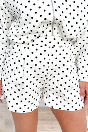 Polkadot short - Wit