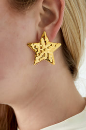 Mega star oorbel - Goud