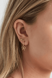 Basic bow oorbel - Goud