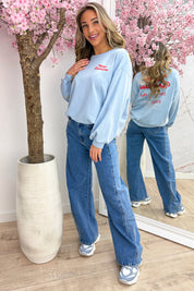 More espresso sweater - Sky blue