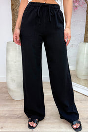 Most wanted linnen pants - Zwart