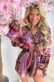 Safari elastic jumper - Berry purple