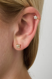 Floral earcuff - Goud