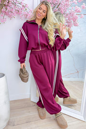Plans can wait comfy co-ord - Bordeaux