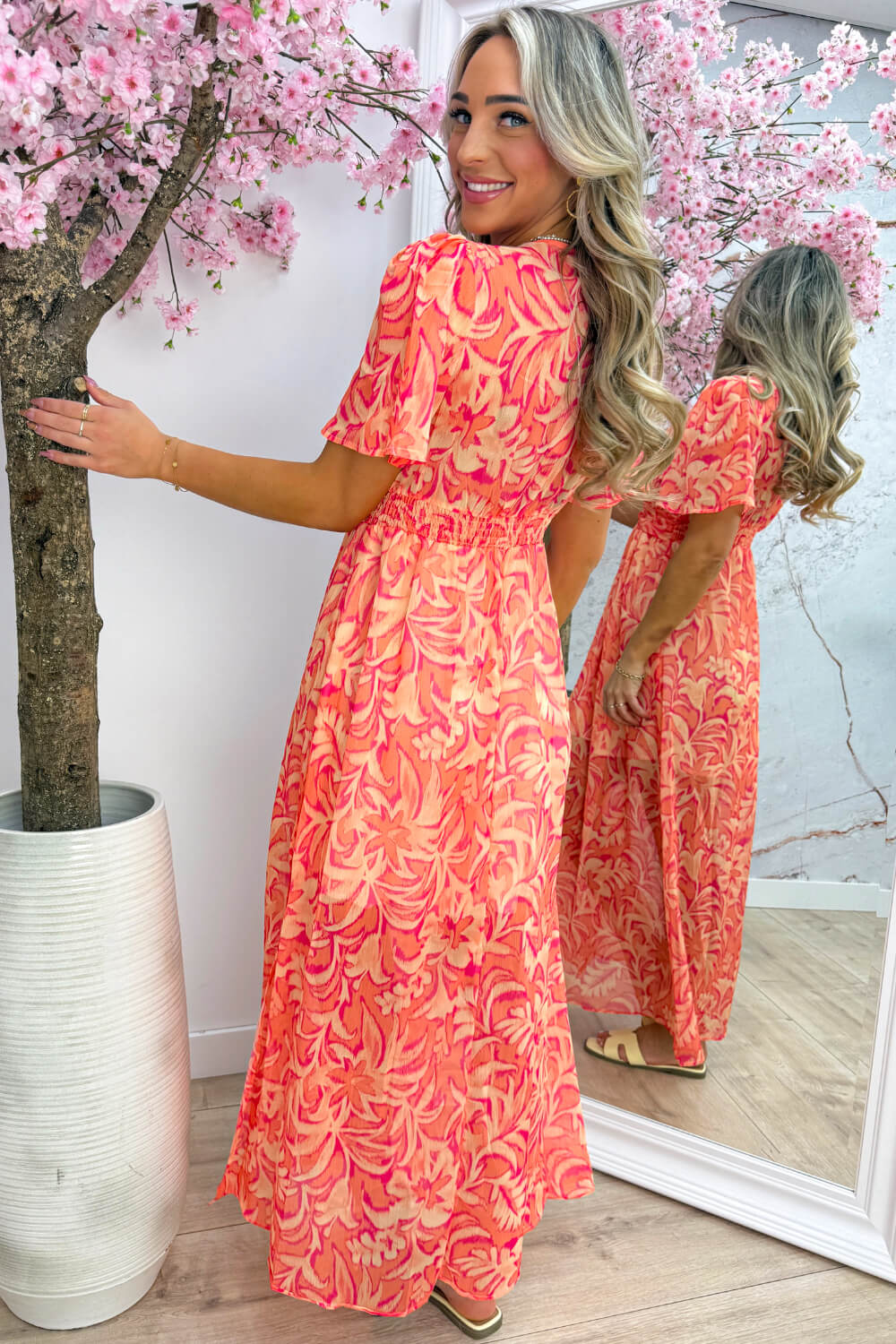 Cabana maxi dress - Lt. oranje