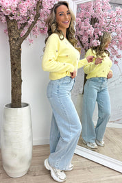 Heart of gold knitted trui - Geel