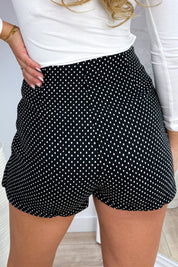 Polkadot season skort - Zwart