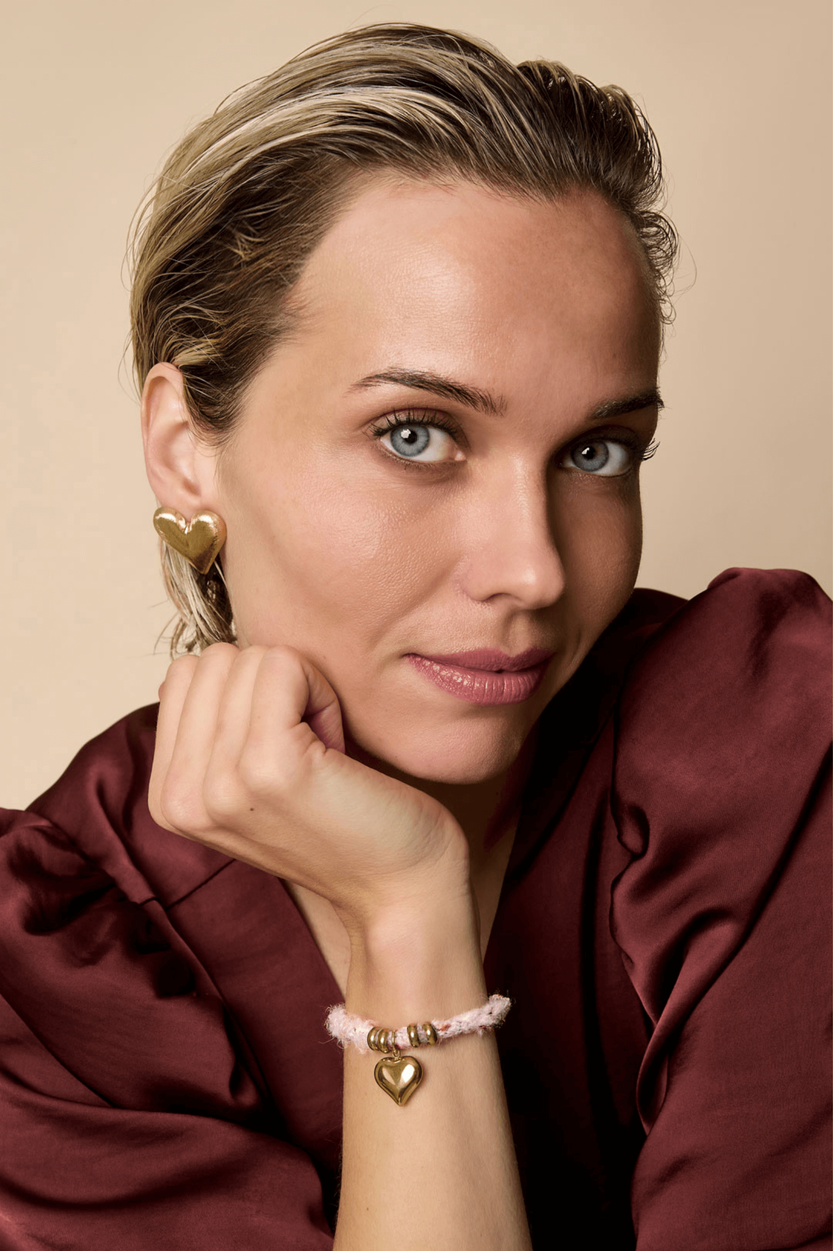 Love me twice oorbel - Goud