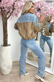 Paris Leder -Look Jacke - Kamel
