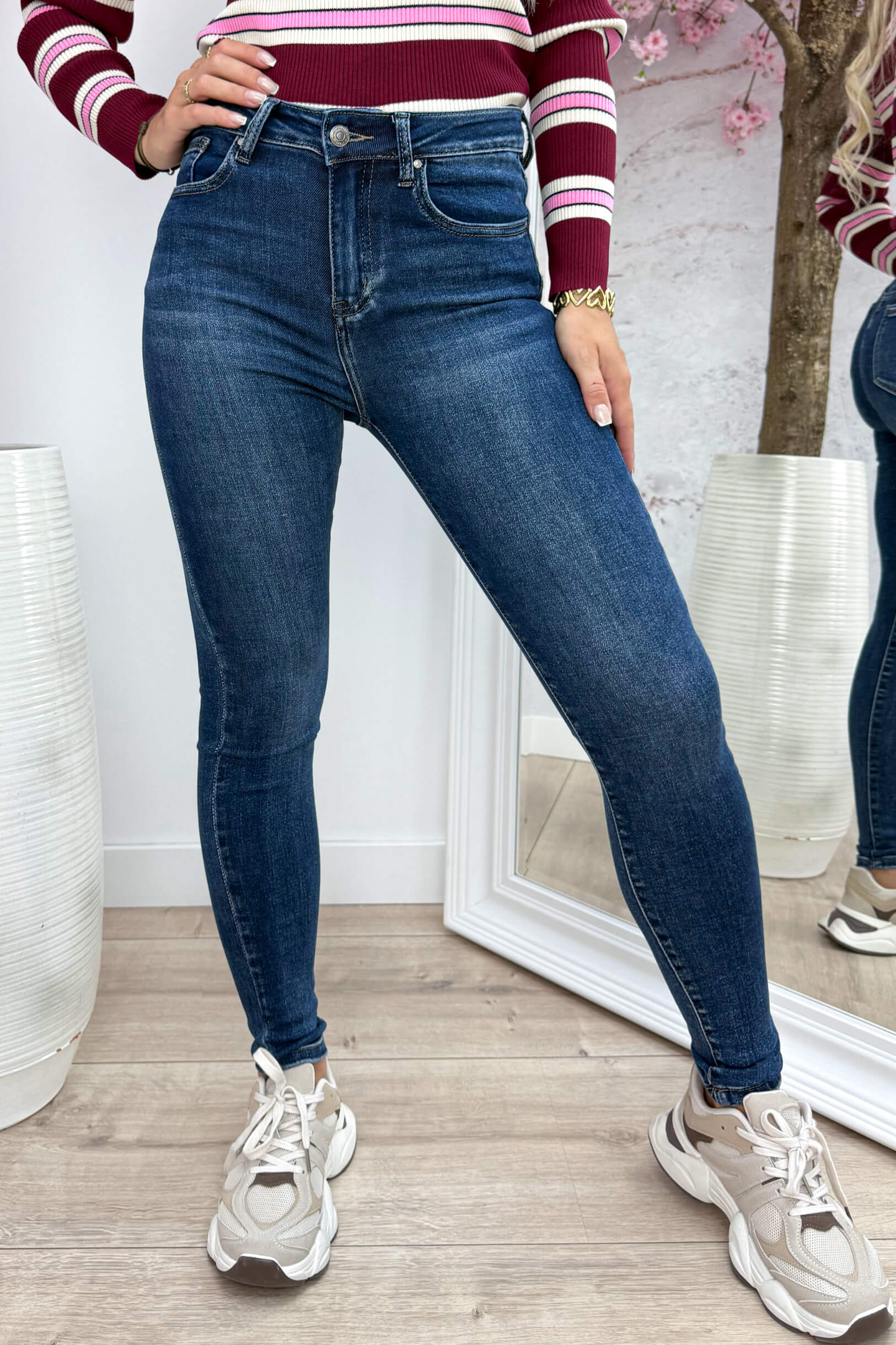 High waist jeans HM5348-1 - Jeans blue