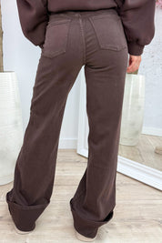 Choco dad fit jeans T6392-6 - Bruin