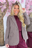 The sparkling check blazer - Bordeaux