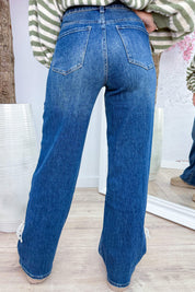 Pearlfection dad fit jeans - Jeans blue