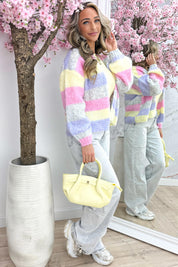 Color crush knitted vest - Geel