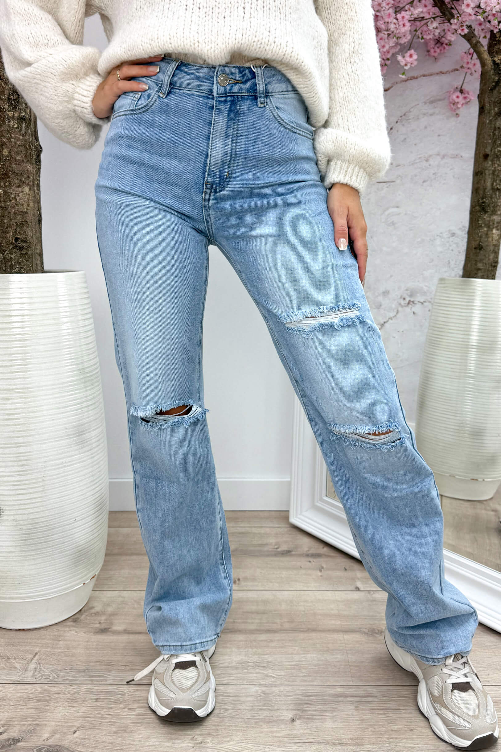 Wide leg jeans H692-1 - Jeans blue