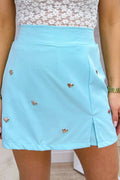 Silver heart skort - Sky blue