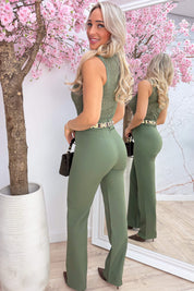 Lace me speechless topje - Army
