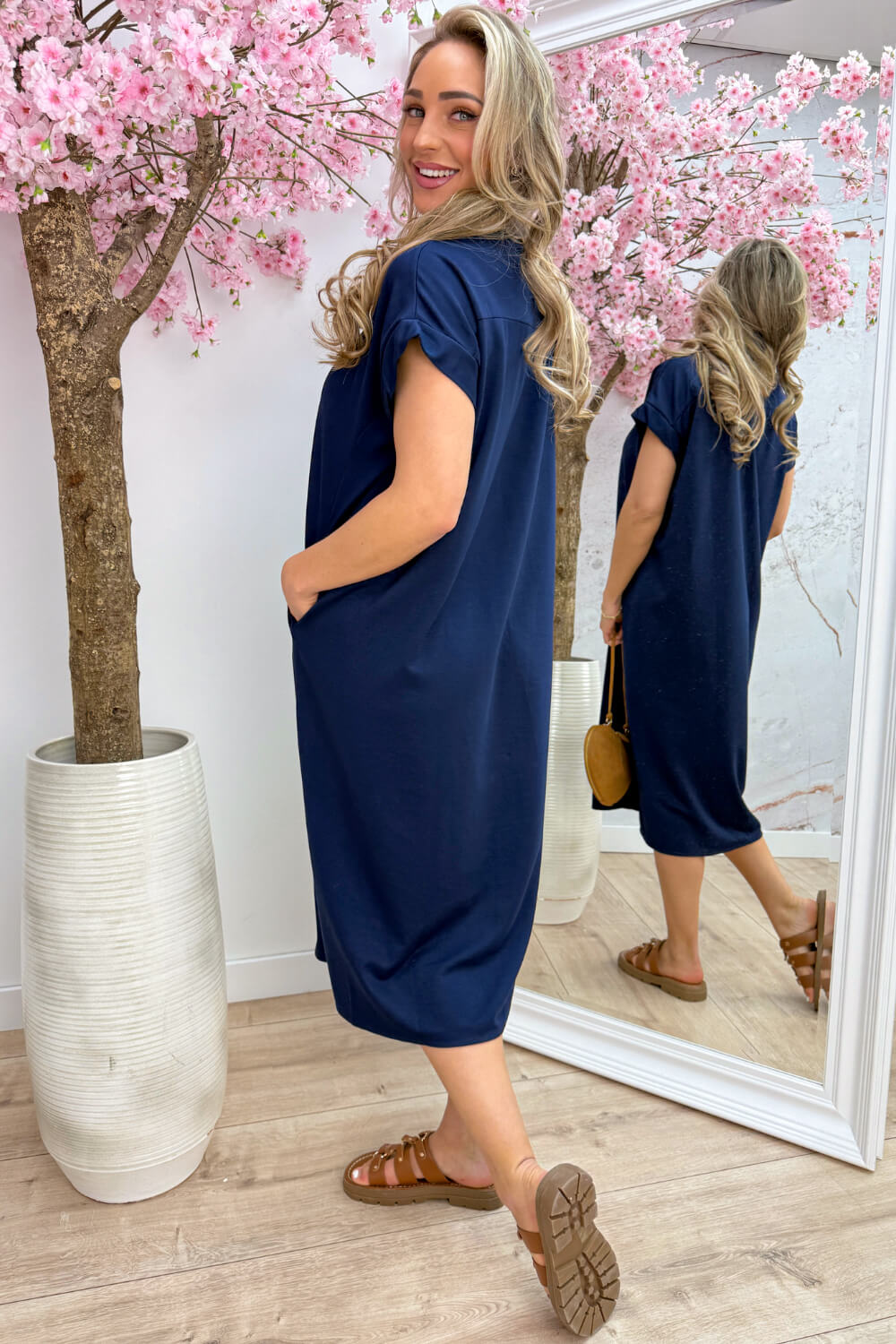 Simple charm dress - Navy