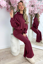 Chill mode comfy co-ord - Bordeaux