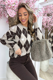 Check my heart trui - Taupe