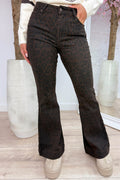 Leopard fever flare jeans - Bruin