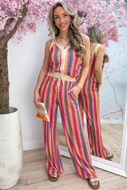 Missy lurex co-ord - Fuchsia