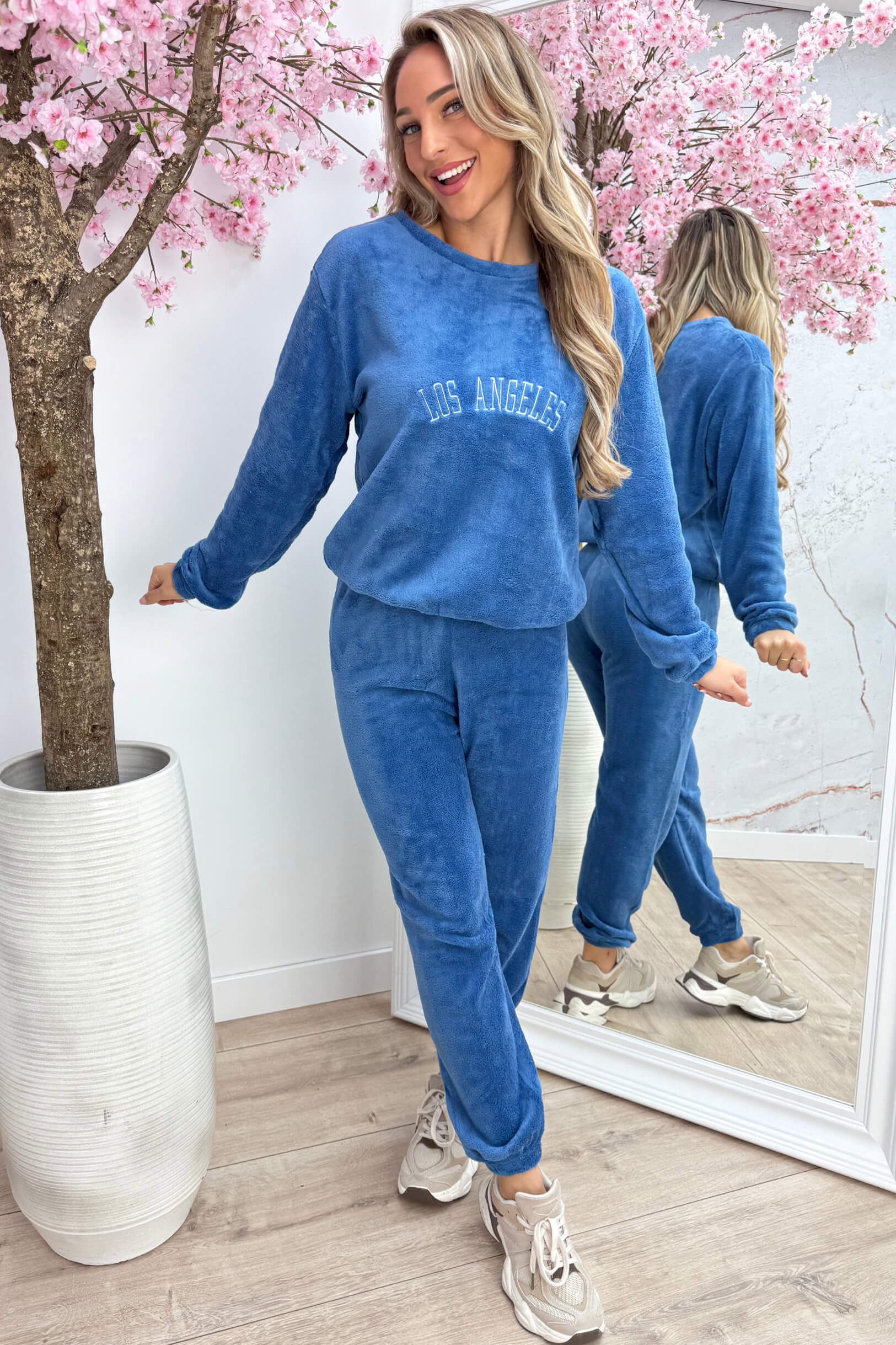 Fleece LA comfy set - Jeans blue
