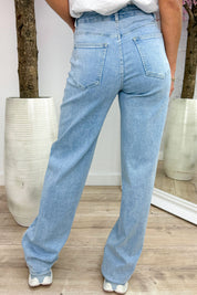 Studs everywhere straight leg jeans - Jeans blue