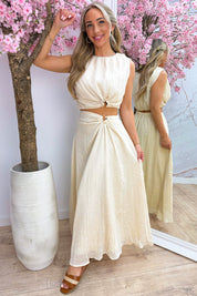 Senorita gold ring co-ord - Beige