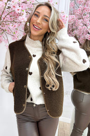 Cuddly teddy gilet - Bruin