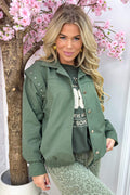 Cool vibes studded jacket - Army