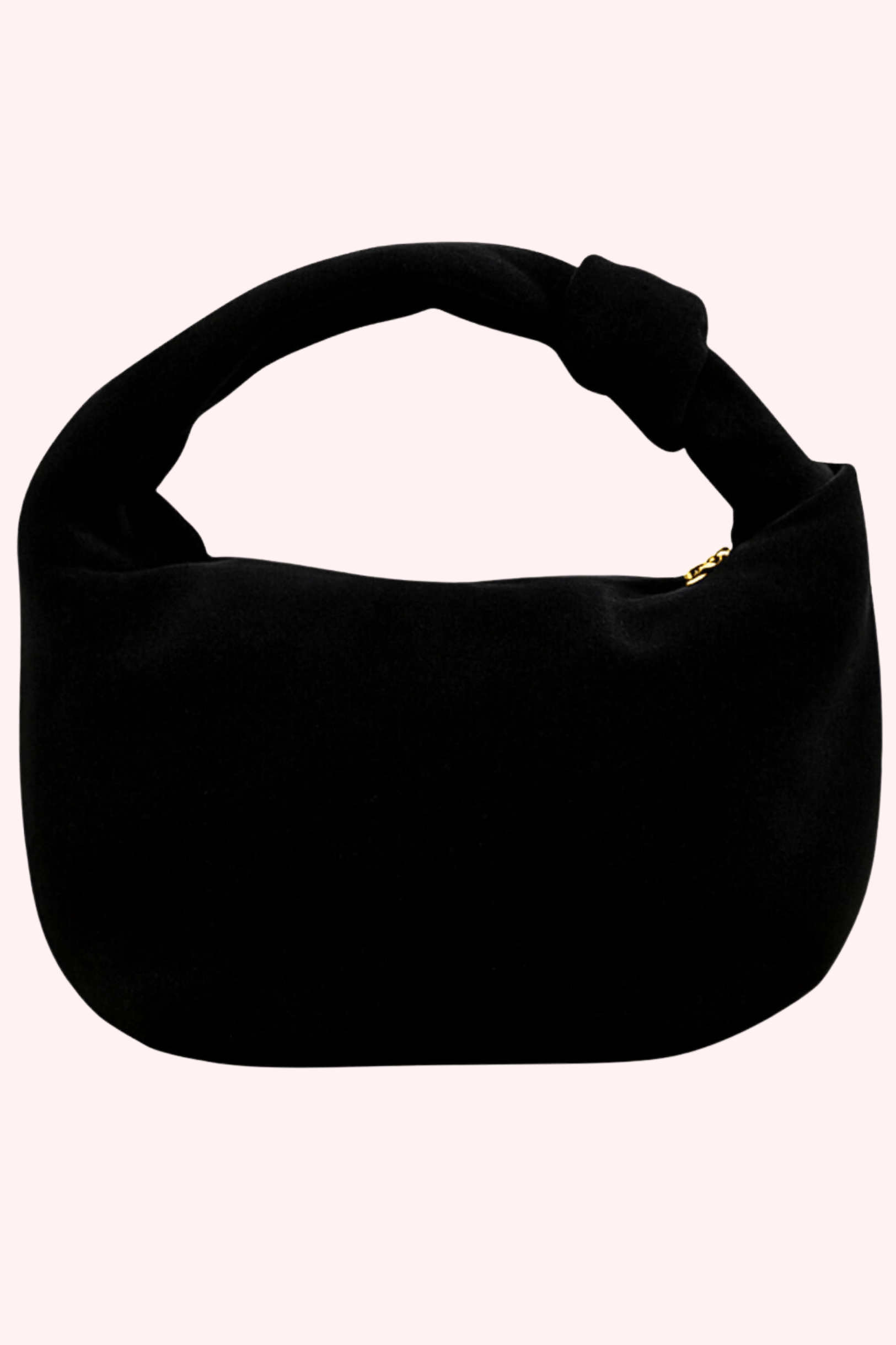Suede knot bag (Echt leer) - Zwart