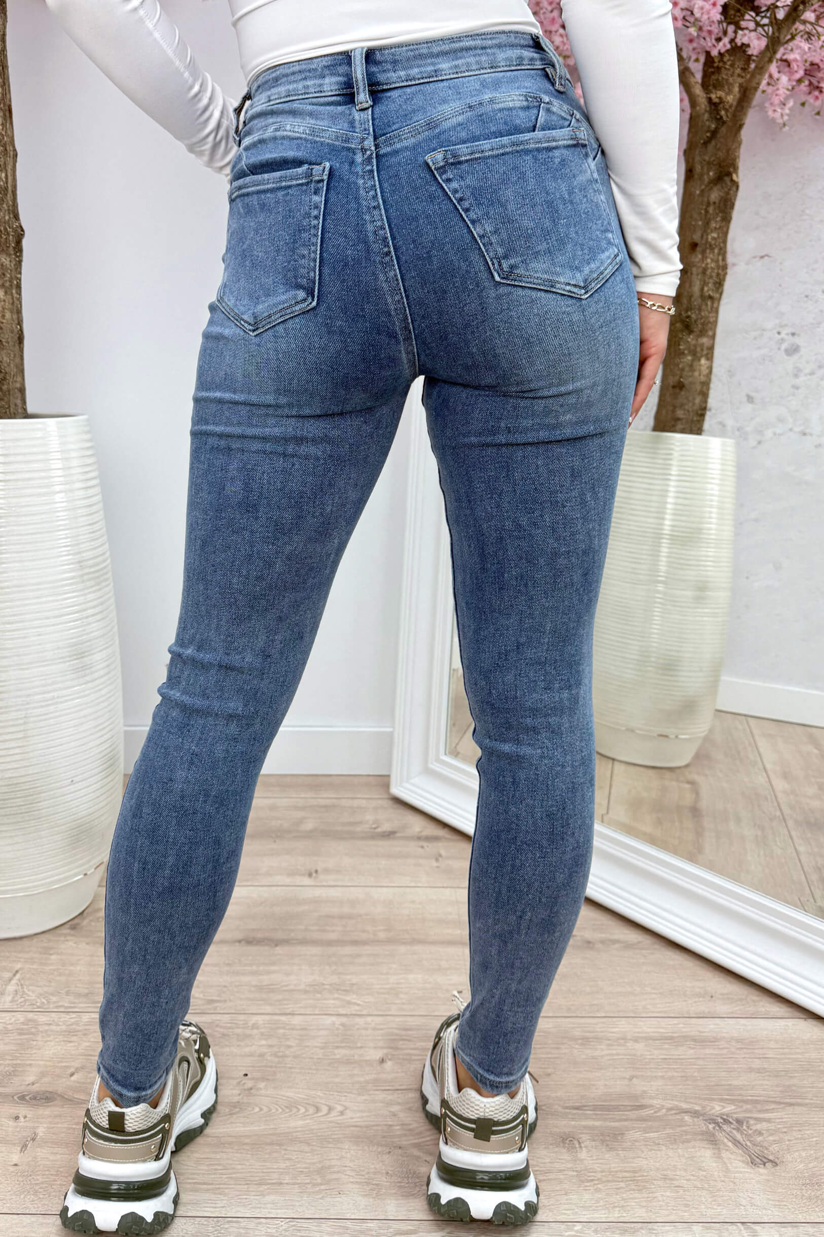 Push up skinny jeans T5355-2 - Jeans blue