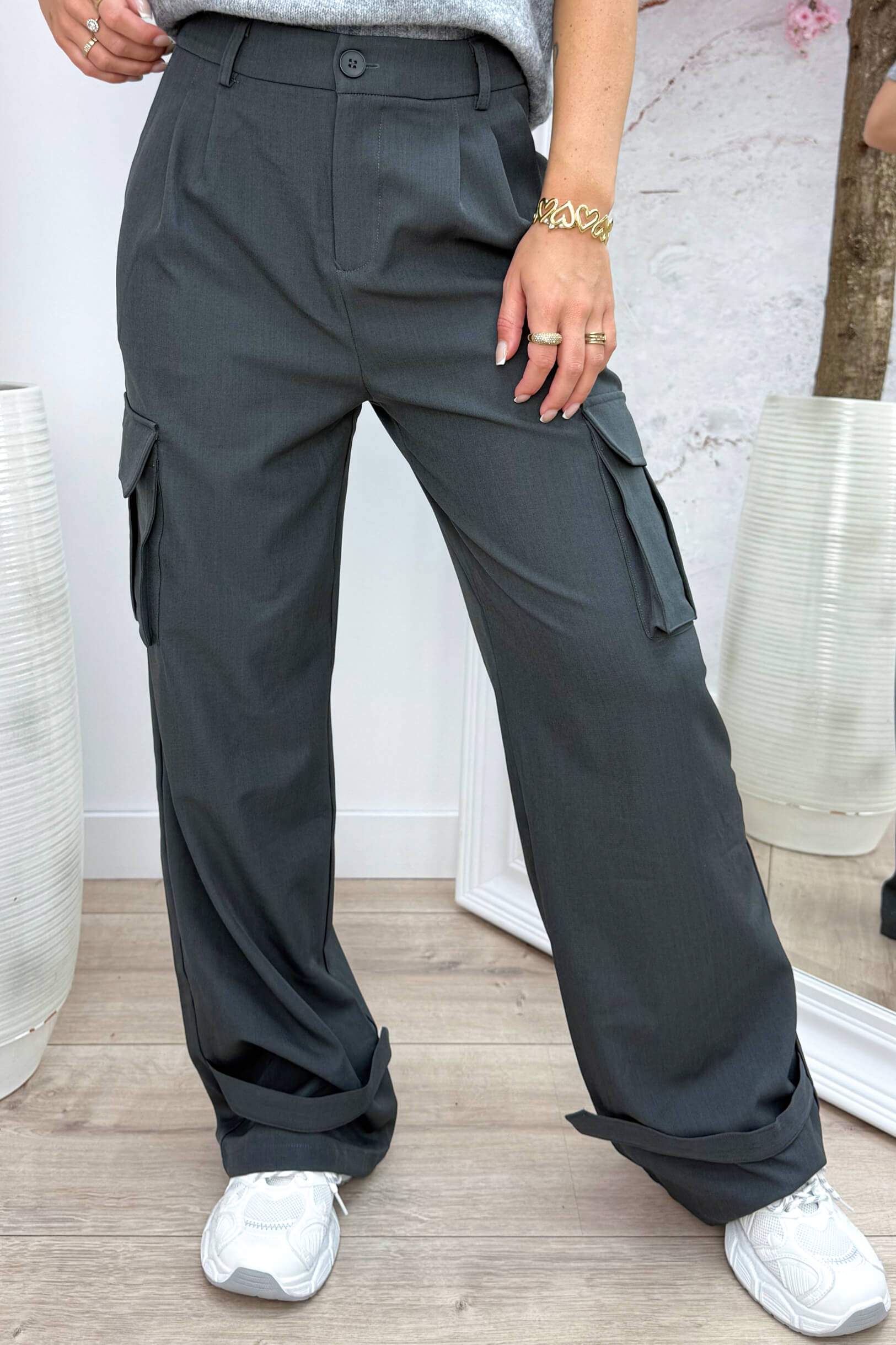 Cargo pantalon pants - Dk. grijs